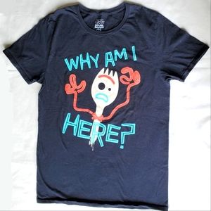 Adult Toy Story 4 Graphic Tee Shirt Size Medium 38-40 Forky Why Am I Here?